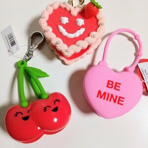 SOLDBath Body Works PocketBac Sanitizer Holder Valentines Strawberry Cake Bundle
